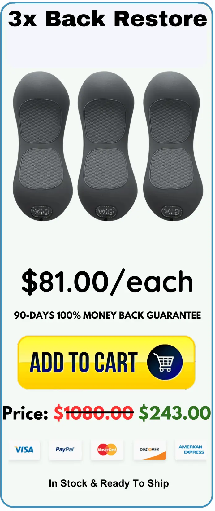 Back Restore offer package price 